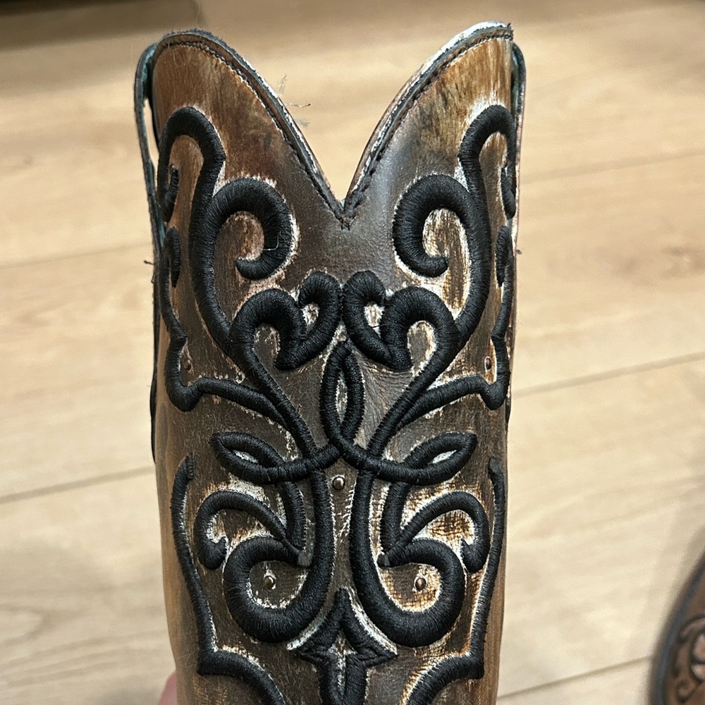 CORRAL WOMEN'S CORD STITCH COWGIRL BOOTS - SNIP TOE Size 8 - Picture 14 of 16